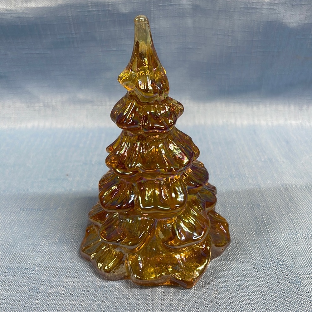 Fenton iridescent amber tree